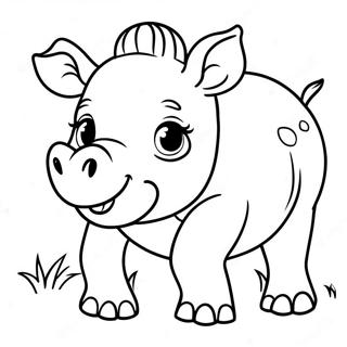 Rinocer Pui Adorabil Pagina De Colorat 50452-11030
