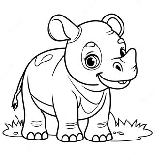Rinocer Pui Adorabil Pagina De Colorat 50452-11031