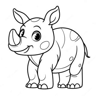 Rinocer Pui Adorabil Pagina De Colorat 50452-11032