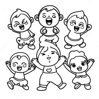 Bebelusii Veseli Dansand Desen De Colorat 50641-11081