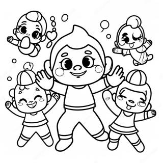 Bebelusii Veseli Dansand Desen De Colorat 50641-11082