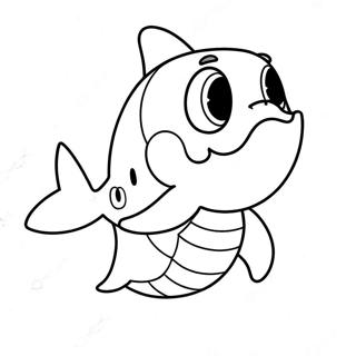 Pagina De Colorat Cu Un Rechin Bebelus Jucaus 5101-1929