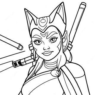 Ahsoka Desene De Colorat