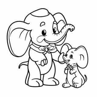 Dumbo Cu Soricelul Timothee Pagina De Colorat 52850-11553
