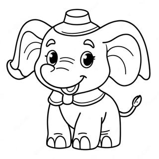 Dumbo Dragut In Circ Pagina De Colorat 52851 11558
