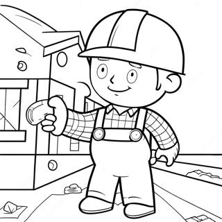 Bob Constructorul Construind O Casa Pagina De Colorat 53738-11754