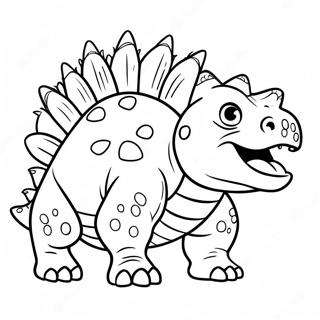 Pagina De Colorat Cu Ankylosaurus Suparat 55254-12094