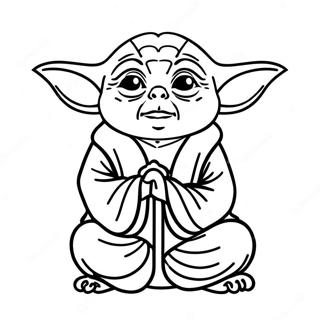 Pagina De Colorat Cu Yoda In Meditatie 5534-27