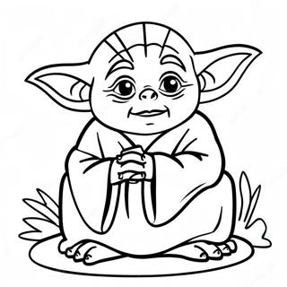 Pagina De Colorat Cu Yoda In Meditatie 5534-28