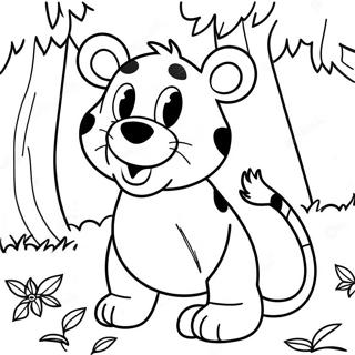 Tigger Jucandu Se In Padure Pagina De Colorat 55721-12201