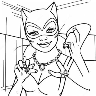 Pagini De Colorat Cu Catwoman Furand Bijuterii 56551-12383