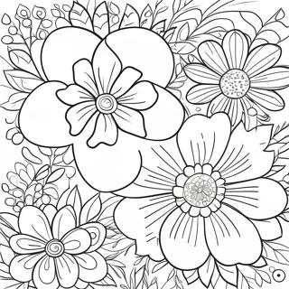 Buchet Elegant De Flori Pagina De Colorat 58025-12699