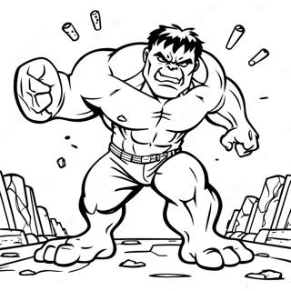 Pagini De Colorat Cu Hulk Distrugand Pamantul 59205-12982