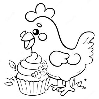 Pagini De Colorat Cu Chica Puiul Cu Cupcake 59408 13017