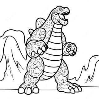 Pagina De Colorat Cu Godzilla Urland 5991-1331