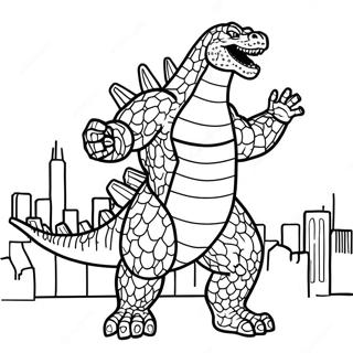Pagina De Colorat Godzilla In Tokyo 5993 1798