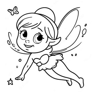 Pagina De Colorat Tinker Bell Zburand In Cer 60311-13210