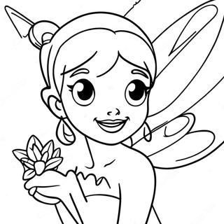 Pagina De Colorat Tinker Bell Cu Praful De Zana Stralucitor 60312-13214