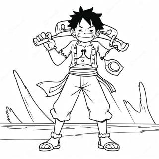 Pagina De Colorat Cu Luffy In Costum De Pirat 60853-13349