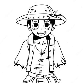 Pagina De Colorat Cu Luffy In Costum De Pirat 60853-13350