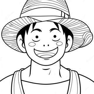 Pagina De Colorat Cu Luffy Si Palaria De Paie 60854-13353