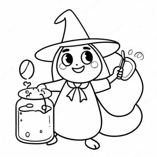 Vrajitoare Amuzanta Preparand Potiuni Pagina De Colorat 61413-13502