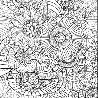 Pagini De Colorat Cu Mandala Zentangle Detaliata 61958-13653