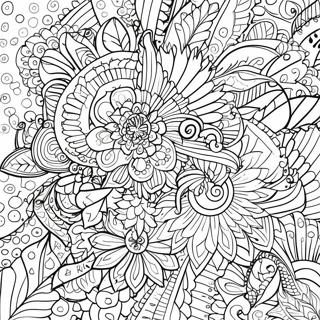 Pagini De Colorat Cu Mandala Zentangle Detaliata 61958-13654