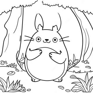 Totoro In O Padure Magica Pagina De Colorat 62139-13685