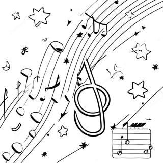 Pagini De Colorat Cu Note Muzicale Si Stele 62323 13743