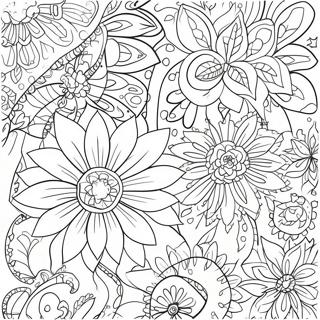 Pagini De Colorat Cu Modele Florale Boho 62699-13853