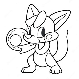 Lucario Cu Sfera Aura Pagina De Colorat 62791-13876