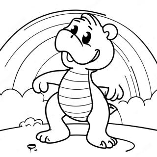 Pagini De Colorat Cu Barney In Curcubeu 62981-13912