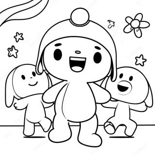 Pocoyo Dansand Cu Prietenii Desen De Colorat 63345-14026