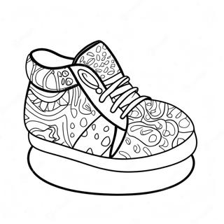Pantofi Cu Imprimare De Animale Dragute Pagina De Colorat 6376-1535