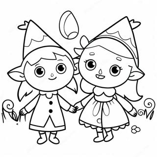 Pagina De Colorat Cu Ben Si Holly Elful Jucaus 63973-14204