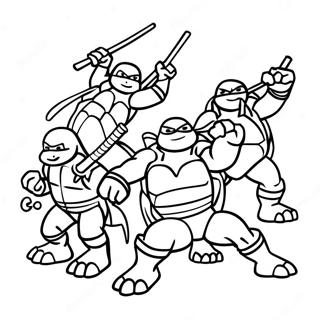 Ninja Turtles Desene De Colorat