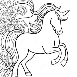 Cal Elegant Pagina De Colorat Pentru Animale Adulte 65634-14361