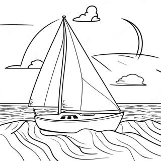 Vapor Cu Panze Pe Ocean Pagina De Colorat 65813-14391