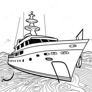 Yacht De Lux La Apus Pagina De Colorat 65816-14403