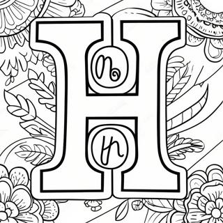 Litera H Pagini de colorat