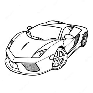 Supercar Mașină Sport Desene De Colorat