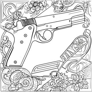 Pistol Desene De Colorat