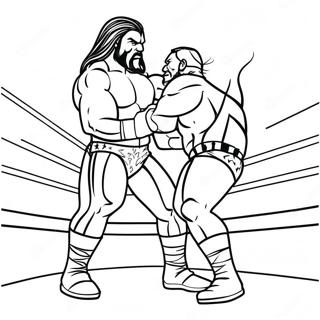 Pagini De Colorat Cu Meci Intens Wwe Desene De Colorat