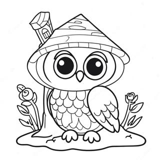 Pagini De Colorat Cu Casa Bufnitei Fantezista 71316 15623