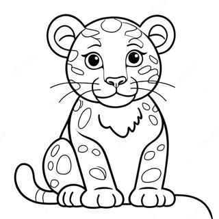 Pagina De Colorat Cu Pui De Leopard 71672 15701