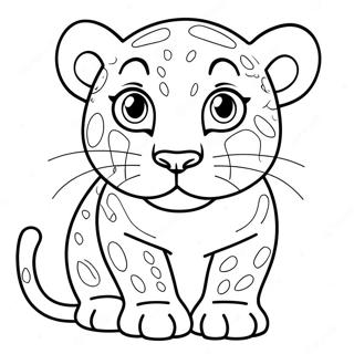 Pagina De Colorat Cu Pui De Leopard 71672 15703