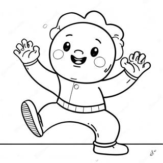 Pagini De Colorat Cu Huggy Wuggy Fericit Dansand 71984 15838