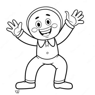 Pagini De Colorat Cu Huggy Wuggy Fericit Dansand 71984 15840