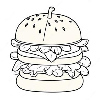 Pagini De Colorat Cu Hamburger Adorabil 72008 15855